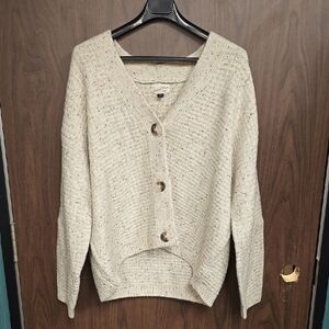 Universal Threads Size 2XL Off-White Speckled Knit Slouchy Cardigan